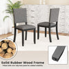 Armless Kitchen Chairs Upholstered Dining Chairs Set of 2-Gray