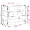 TV Cabinet with Glass Brown Oak 60x35x51 Engineered Wood P5G5
