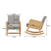 Modern Bohemia Rattan Rocking Chair Wooden Frame Armchair Relaxing Lounge Sofa