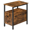 HOOBRO Nightstand Side Table Slim Bedside Table End Table with 2 Drawer