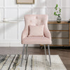 DINING CHAIRS SET OF 4 VELVET FABRIC UPHOLSTERED KITCHEN CHAIRS FOR DINING ROOM