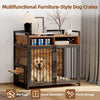 120cm Dog Crate Furniture Wooden Crate Table Thickened Metal Tube Cage