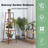 77/97/117cm Tall Bamboo Plant Stand Pot Holder Shelf Corner Side Table