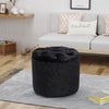Crushed Velvet Pouffe Footstool Chairs Diamante Dressing Table Foot Stools Black