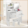 LARGE DRESSING TABLE WITH MIRROR DRAWERS STOOL VANITY SET BEDROOM MAKEUP TABLE