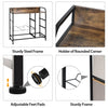 Fabric Chest Of Drawers with Shelves Industrial 4 Drawer Dresser Organizer Brown
