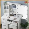 Dressing Table Mirror with 10 LED Lights Drawers Vanity Makeup Desk Stool Set