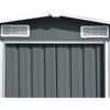Black Outdoor Lockable Metal Garden Shed Roof Tool Storage Box Room 12x10ft