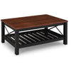 Cottage Coffee Table Black Painted Pine Wooden Side Table Storage