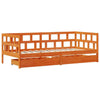 Daybed with Drawers Wax Brown 80x200 Solid Wood Pine Y4S9