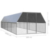 Chicken Cage 3x10x2 m Galvanised Steel K3Q1