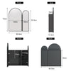 Arched Bathroom Mirror Cabinet Wall Mounted with Storage For Bathroom Black