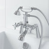 Traditional Freestanding Bath Shower Mixer Tap Crosshead Handle Chrome Bathroom