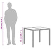 Poly Rattan Garden Table 90x90x75 with Tempered Glass - Grey, H6C5