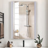 Bathroom Mirror with 3-Colors LED Lights Touch Control Wall Mounted Anti-frog