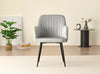 Charlotte Velvet Comfort Dining Chairs - Set of 2 Grey