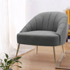 Upholstered Scallop Back Accent Chair Shovel Seat Cocktail Tub Cuddle Armchair