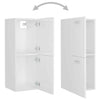 Bathroom Furniture Set High Gloss White Engineered Wood