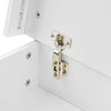 Bedside Tables White High Gloss LED Cabinets 3 Drawers Nightstand Modern Bedroom
