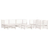 Lechnical 7 Piece Garden Set White Solid Wood Pine,Garden Set,Patio M5K8