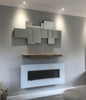 2025 TRUFLAME™ 50 INCH WIDE LED FLAMES WHITE GLASS WALL MOUNTED ELECTRIC FIRE