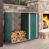 Galvanised Firewood Log Holder Wood Storage Rack Cabin LogStore Bike Garden Shed