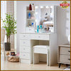 Dressing Table with 10 LED Light Mirror 6 Drawers Vanity Make Up Desk Bedroom UK