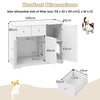 Cat Litter Box Enclosure Hidden Cat Washroom Side Cabinet