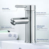 Taps Basin Sink Mono Mixer Chrome Cloakroom Tap + Free Waste Bathroom Silver UK