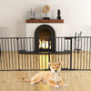 8 Panel Fireplace Fence Baby Pet Safety Gate Playpen Adjustable Room Divider