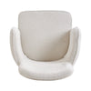 Swivel Office Chair Velvet Feel Fabric White Vanity Home/Office Teddy Fabric