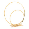 60cm Gold Dual Hoop Flower Arch Wedding Backdrop Table Centerpiece Flower Stand