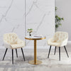 Noble Set of 2 Dining Chairs Velvet Armchairs Upholstered Soft Seat Back Metal