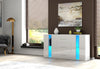 Modern Cabinet Sideboard Buffet Cupboards 3 Drawers 2 Doors with RGB LED Lights