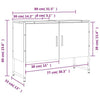 CIADAZ Bathroom Sink Cabinet Black 80x33x60 Engineered Wood, Under Sink H1G1