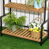 3 Tiered Plant Stand Rack with Hanging Hooks for Indoor Outdoor