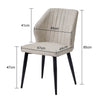 1 Set PU Dining Chair Metal Leg Stable Structure Kitchen Home Comfortable Soft