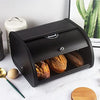 Extra Large Metal Bread Box Roll Top Bin Storage Loaf Kitchen Counter Organiser