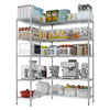 Metal Storage Rack Shelving Wire Shelf Kitchen Office Unit Stand Adjustable UK