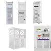 Bathroom Cabinet 1/2 Door Cupboard Unit Storage Free Standing White Furniture