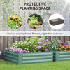 Garden Raised Bed Galvanised Steel Outdoor Planter Pot Vegetable Flower Herb Box