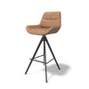 Modulax Bari Cognac Leather Set of 2 Swivel Bar Stools - 104cm RRP £1018