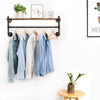 Industrial Pipe Clothing Garment Rack Wall Mounted Closet Rod Clothes Organizer