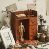 Vintage Wooden Small Cabinet Storage Box Desktop Organizer Unit Display Shelving