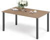 Dining Table Patio Table Garden Outdoor Patio Rectangular Table w/Umbrella Hole