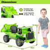 12V Ride On Dump Truck 4-wheeler Ride On Toy Car with Remote Control-Green