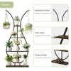 Large Plant Stand 5 Tier Vase-Shape Metal Flower Pot Planter Corner Shelf Rustic