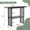 Faux Marble Sofa Table 2-tier Console Table Entryway Table-Black