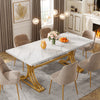 Tribesigns 160cm Rectangular Dining Table for 4 to 6, Modern White Kitchen Table