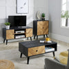 Sideboard 2 Doors Black Frame Storage Cupboard Cabinet Living Room Furniture